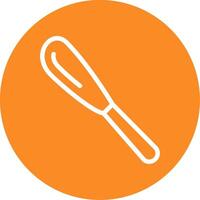 Tableware Spreader Outline Circle Icon vector