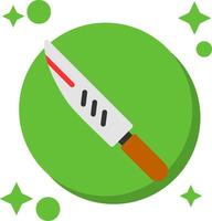 Cheese Knife Tailed Color Icon vector