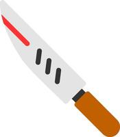 queso cuchillo plano icono vector