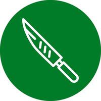 queso cuchillo contorno circulo icono vector