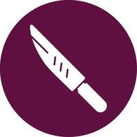 Cheese Knife Glyph Circle Icon vector