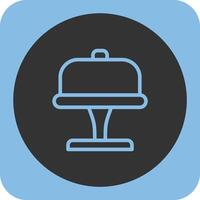 Cake Stand Linear Round Icon vector