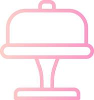 Cake Stand Linear Gradient Icon vector