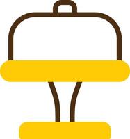 Cake Stand Yellow Lieanr Circle Icon vector
