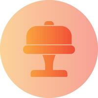 Cake Stand Gradient Circle Icon vector