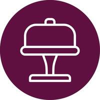 Cake Stand Outline Circle Icon vector