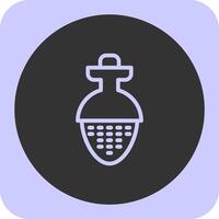 Tea Infuser Linear Round Icon vector