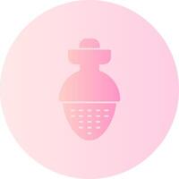 Tea Infuser Gradient Circle Icon vector