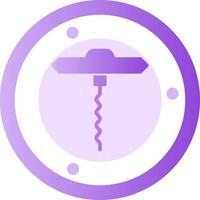 Corkscrew Glyph Gradient Icon vector