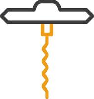 Corkscrew Line Circle Icon vector