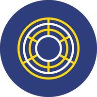 Trivet Dual Line Circle Icon vector