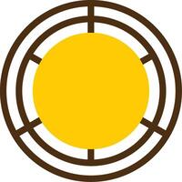 Trivet Yellow Lieanr Circle Icon vector