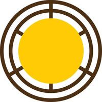 Trivet Yellow Lieanr Circle Icon vector