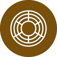 Trivet Outline Circle Icon vector