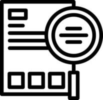 Magnifying glass symbolizing search Line Icon vector