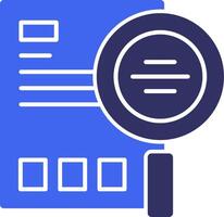 Magnifying glass symbolizing search Solid Two Color Icon vector