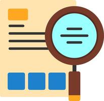 Magnifying glass symbolizing search Flat Icon vector
