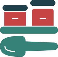 Condiment Set Glyph Two Color Icon vector