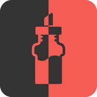 Oil and Vinegar Set Red Inverse Icon vector