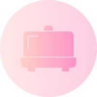 Butter Dish Gradient Circle Icon vector