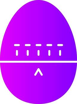 Egg Timer Solid Multi Gradient Icon vector
