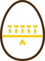 Egg Timer Yellow Lieanr Circle Icon vector