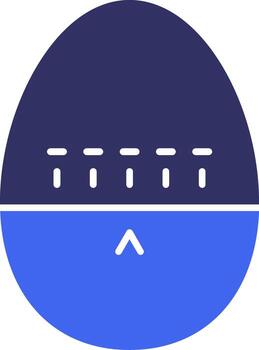 Egg Timer Solid Two Color Icon vector