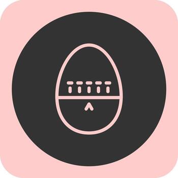 Egg Timer Linear Round Icon vector