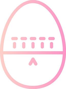 Egg Timer Linear Gradient Icon vector