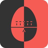 Egg Timer Red Inverse Icon vector