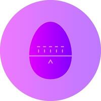 Egg Timer Gradient Circle Icon vector