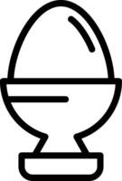 Egg Cup Line Icon vector