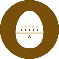 Egg Timer Glyph Circle Icon vector