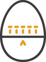 Egg Timer Line Circle Icon vector