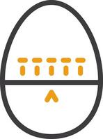 Egg Timer Line Circle Icon vector