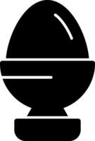 huevo taza glifo icono vector