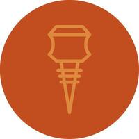 Wine Stopper Line Multi color Icon vector
