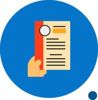 Hand with resume Flat Shadow Icon vector
