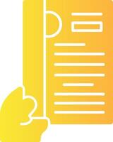 Hand with resume Solid Multi Gradient Icon vector