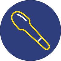 Caviar Spoon Dual Line Circle Icon vector