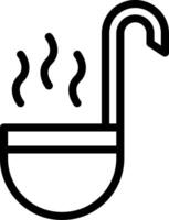 Soup Ladle Line Icon vector