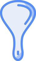 Rice Paddle Line Filled Blue Icon vector