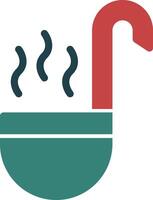 Soup Ladle Glyph Two Color Icon vector