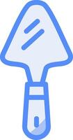 Cake Server Line Filled Blue Icon vector