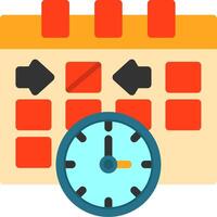 Clock indicating event time Flat Icon vector