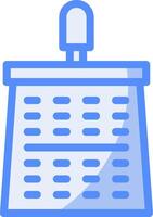 Cheese Grater Line Filled Blue Icon vector