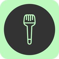 Pastry Brush Linear Round Icon vector