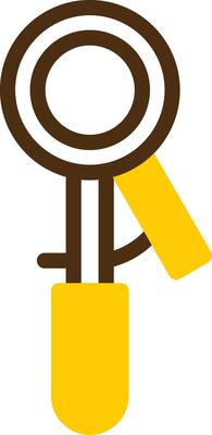 Ice Cream Scoop Yellow Lieanr Circle Icon