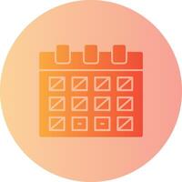 Calendar with event date Gradient Circle Icon vector