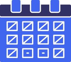 Calendar with event date Solid Two Color Icon vector